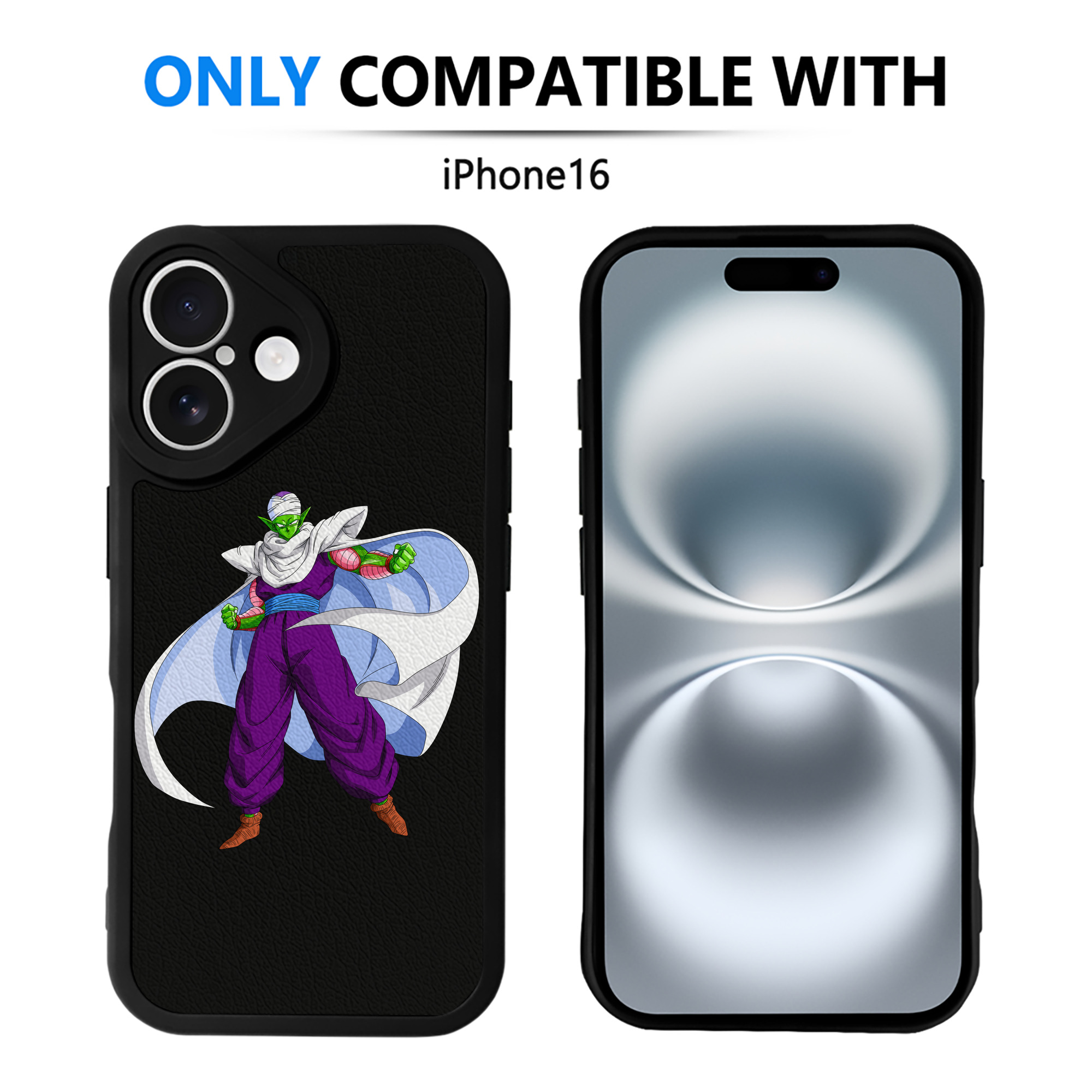 （画像用） ドラゴンボール ピッコロ DRAGON BALL Piccolo 【iPhone 16シリーズ対応】シリコンスマホケース（レザー調） 材質：シリコン